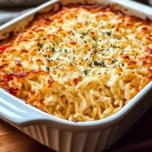 Roasted Red Pepper and Goat Cheese Orzo Bake Recipe