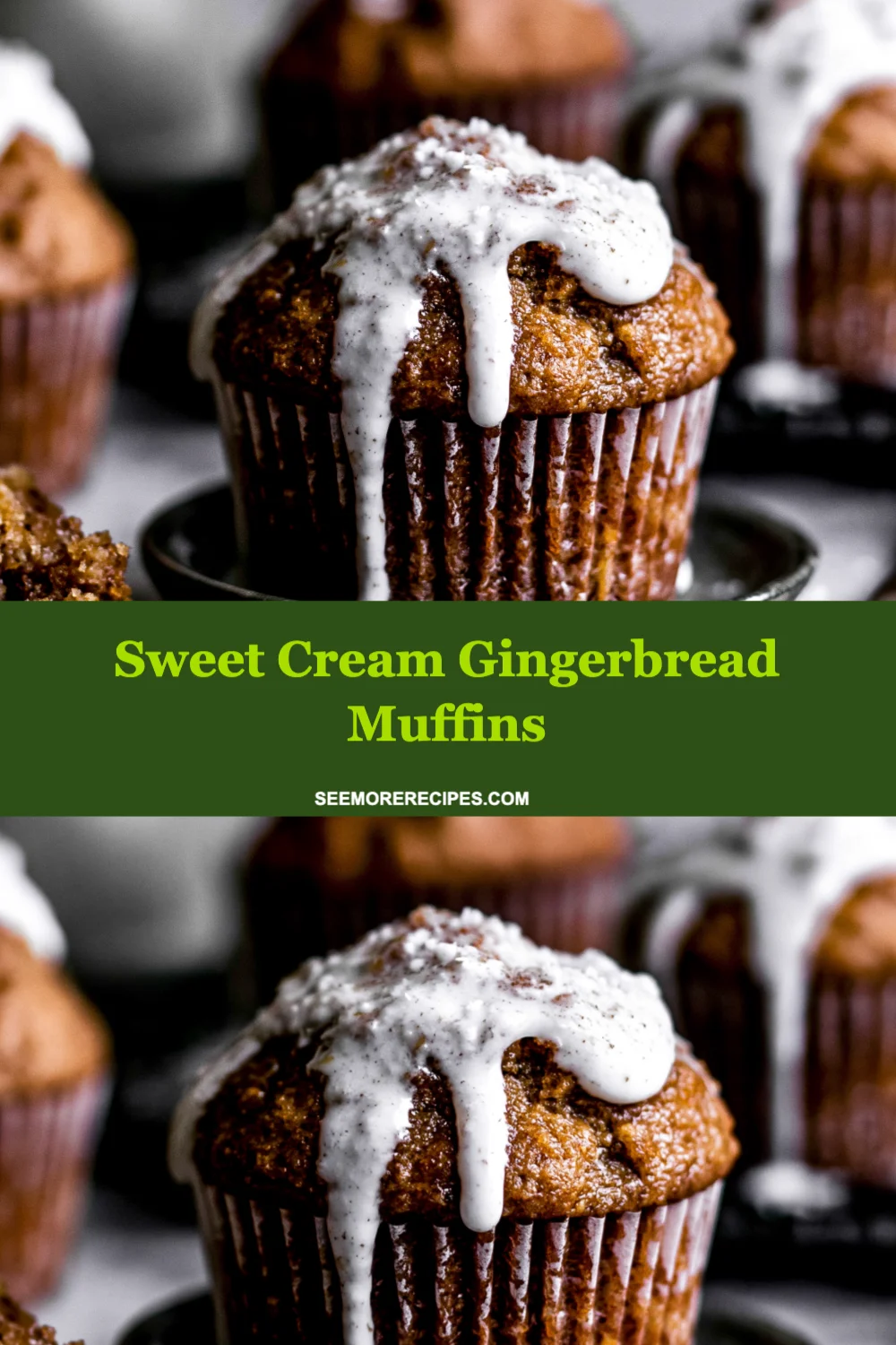 Delightful Sweet Cream Gingerbread Muffins for Cozy Autumn Mornings and Festive Treats!
